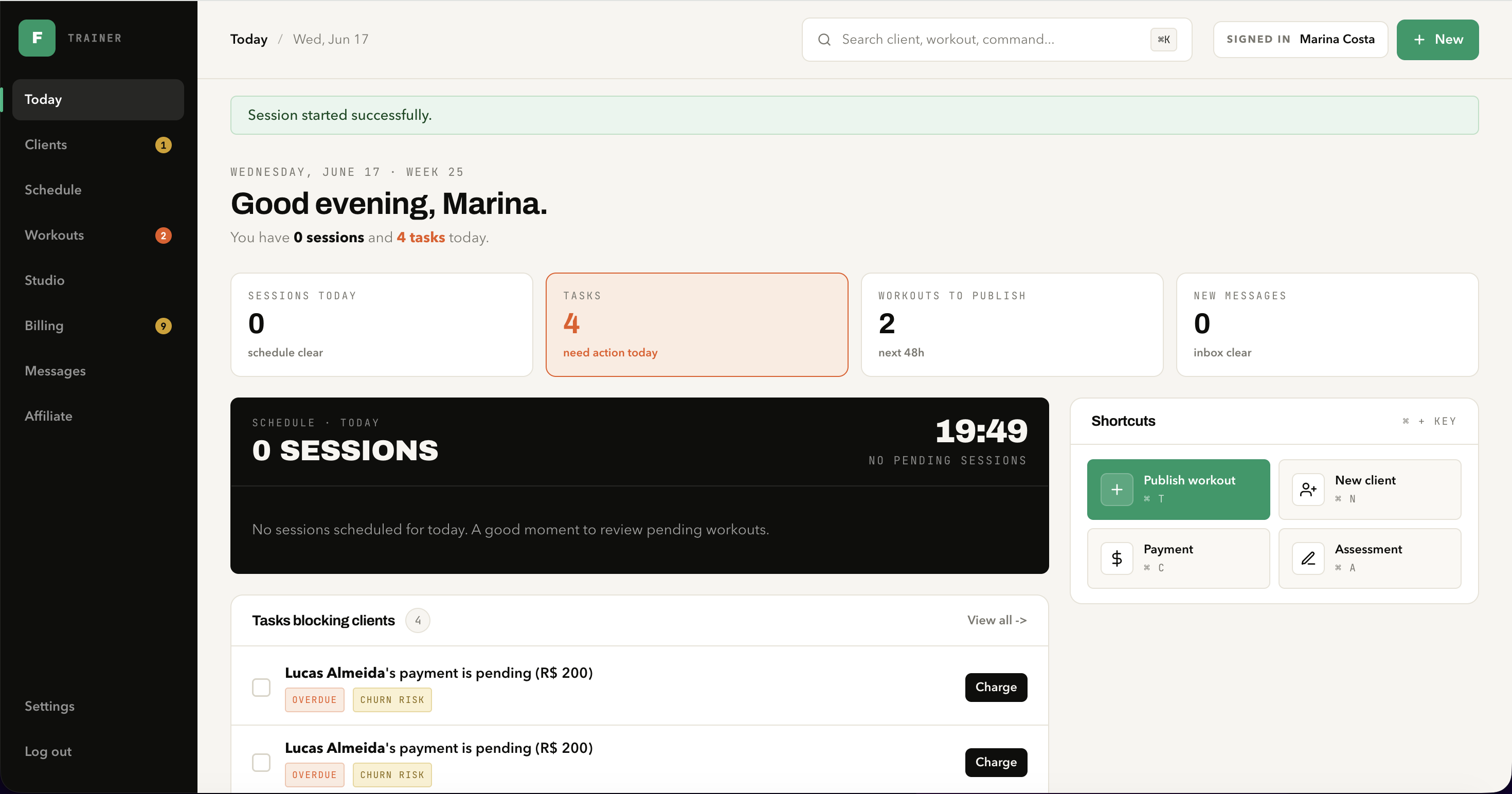 Fitvia platform preview connecting personal trainers, fitness businesses, and the Fitvia Hub